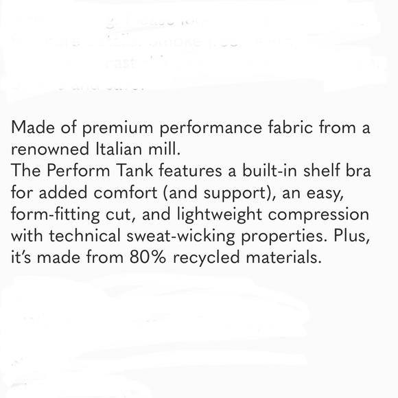 Everlane Perform Tank Top, Cropped, Sleeveless, Black, Built In Bra, Medium - Picture 2 of 7